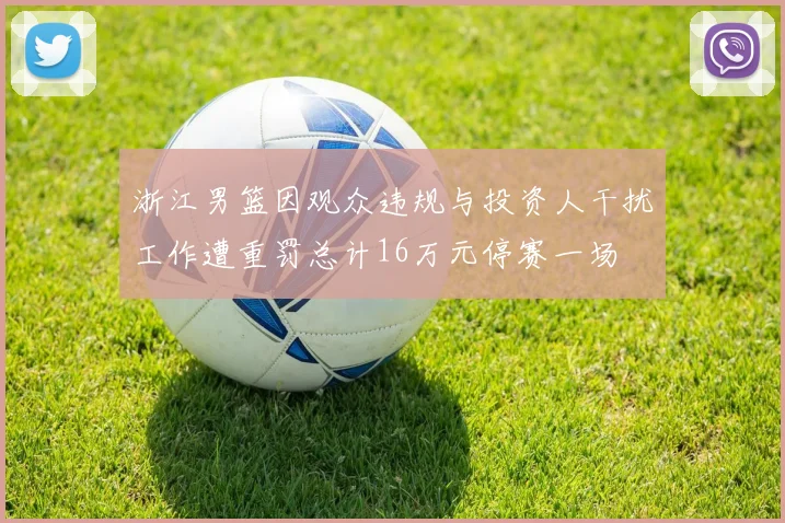 浙江男篮因观众违规与投资人干扰工作遭重罚总计16万元停赛一场